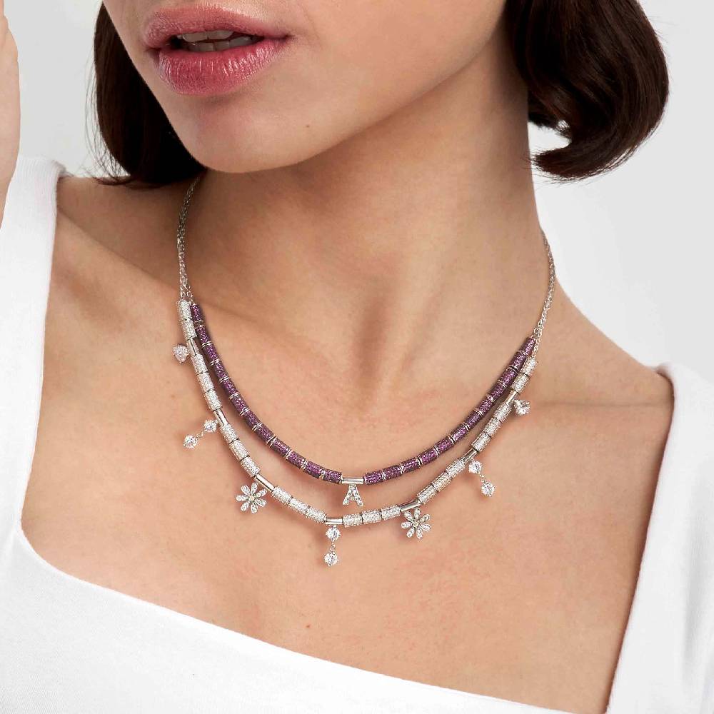 Nomination Collana SEIMIA con pendente a forma di fiore in madreperla Nuovo