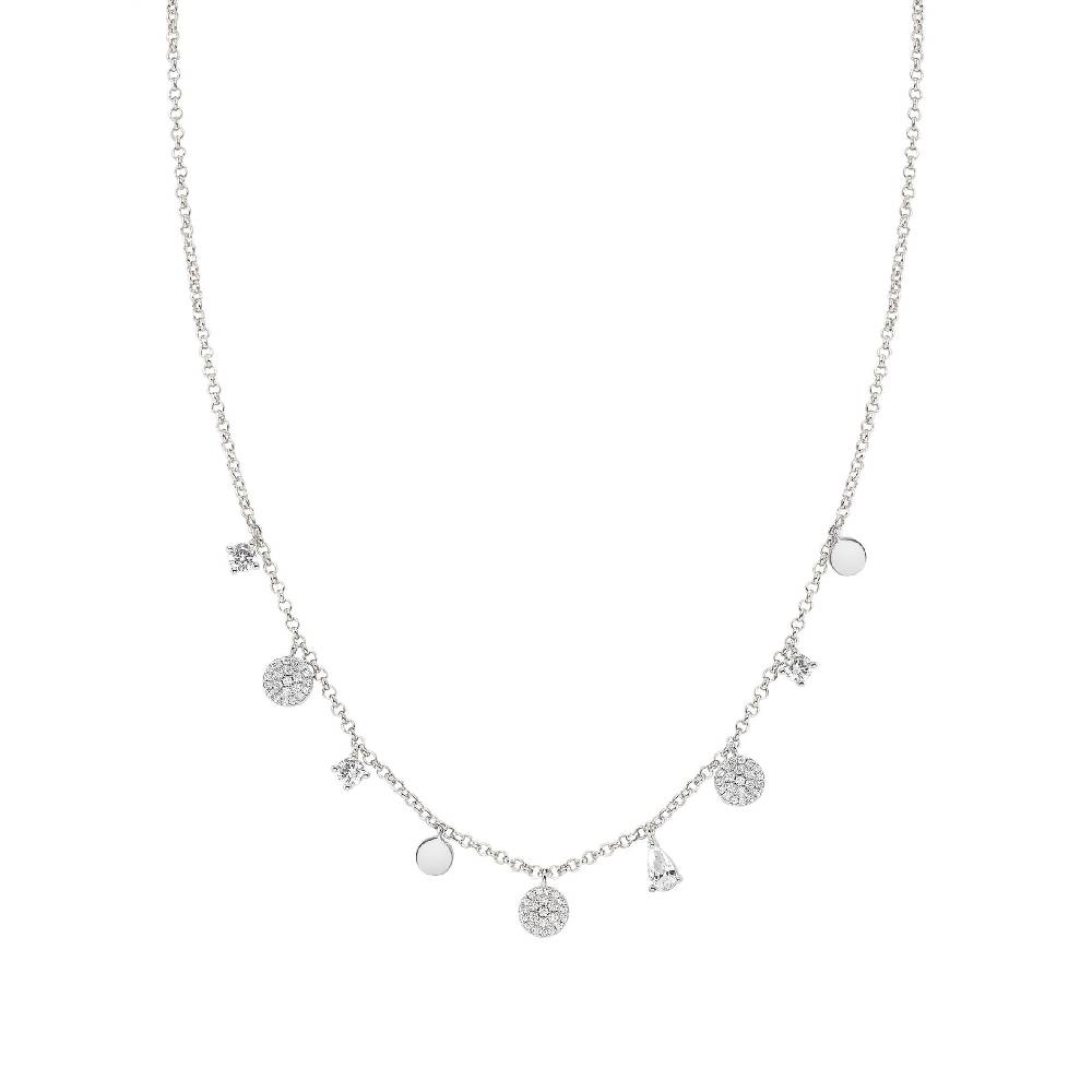 Nomination Collana Lucentissima Mix Pendenti Tondi e Cubic Zirconia Nuovo