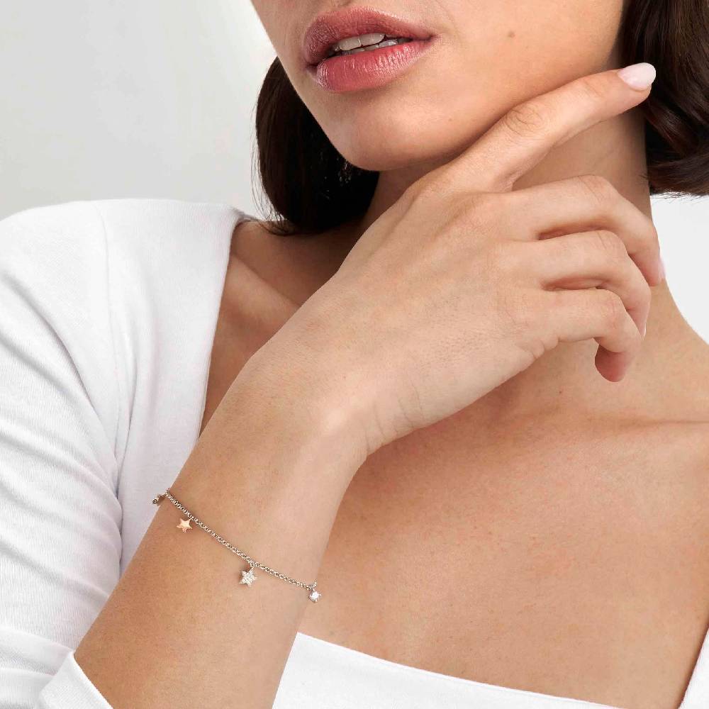 Nomination Bracciale Lucentissima Mix Pendenti Stelle e Cubic Zirconia Saldi Di Fabbrica