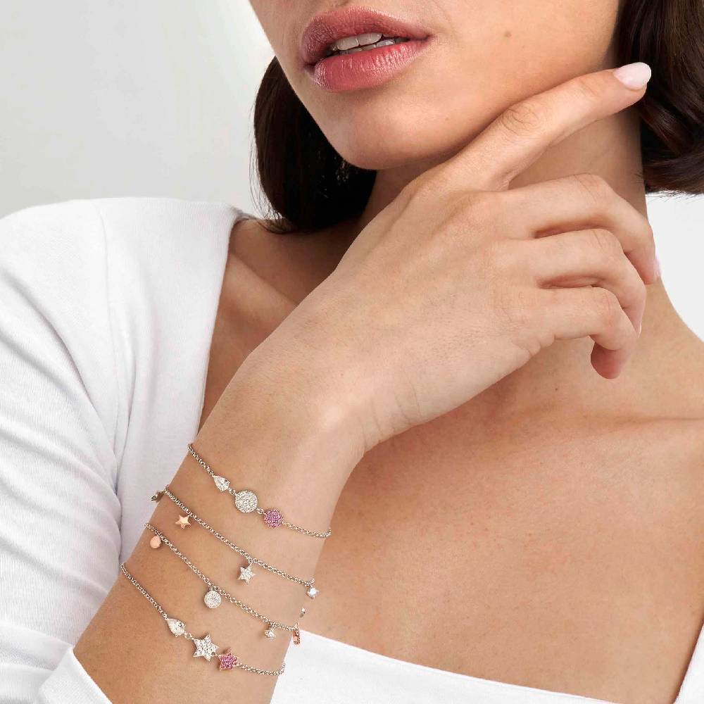 Nomination Bracciale Lucentissima Mix Pendenti Stelle e Cubic Zirconia Saldi Di Fabbrica