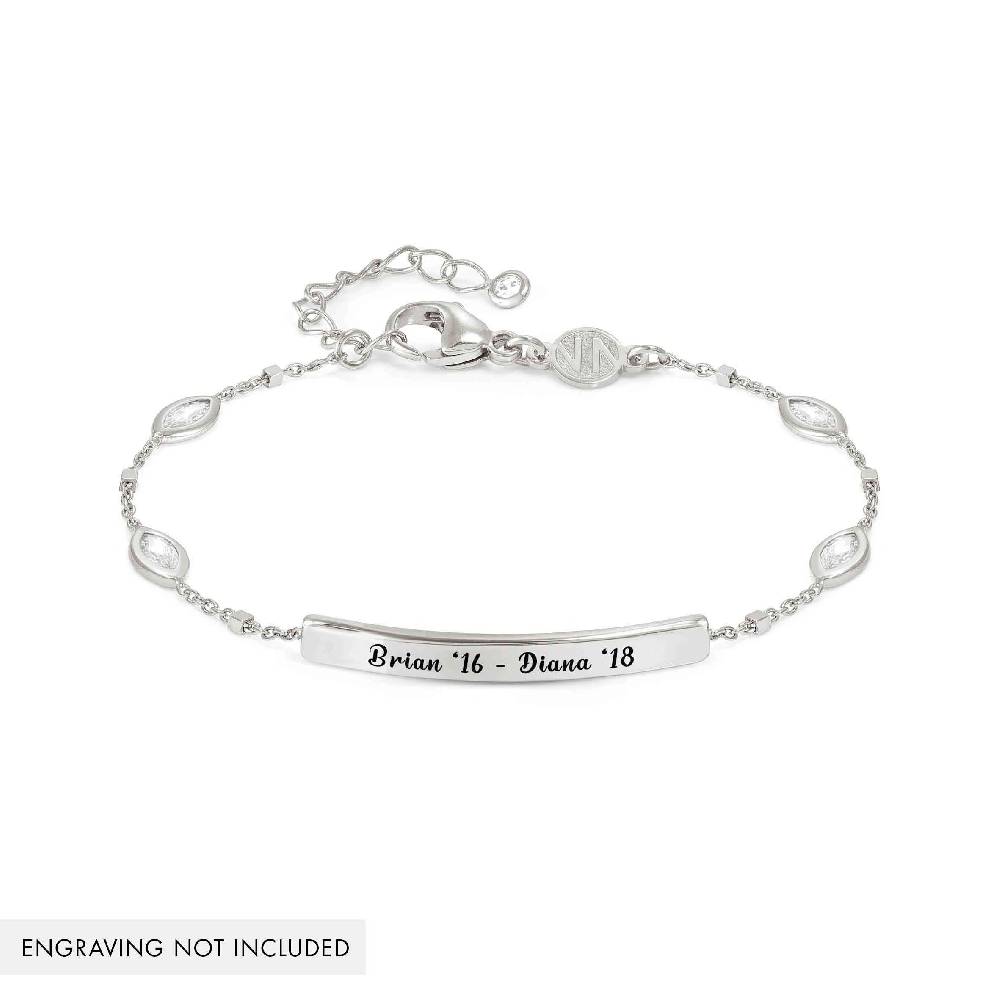 Nomination Bracciale Messaggi d'amore con Placca e Zirconi Ovali Economico