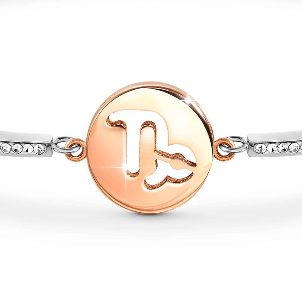 Nomination Bracciale Milleluci Zodiaco Capricorno in PVD rosa e Cristalli In Vendita