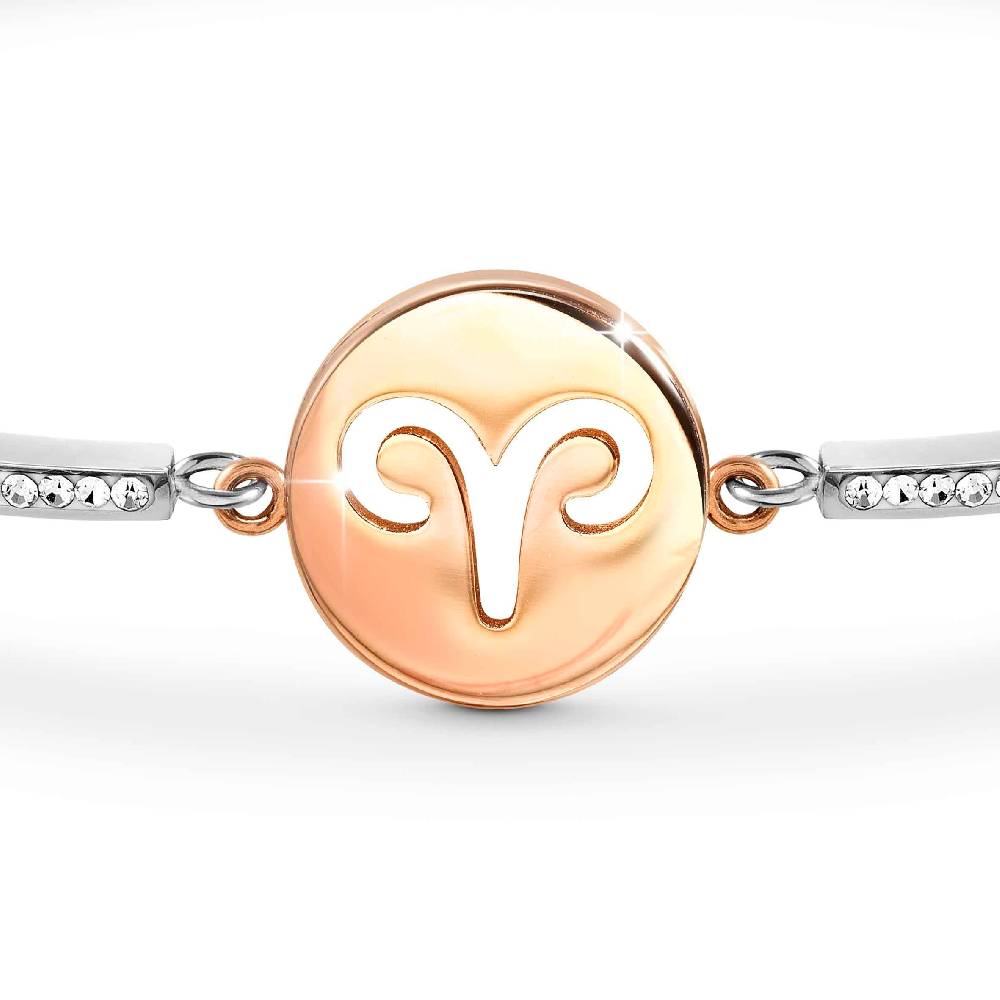 Nomination Bracciale Milleluci Zodiaco Ariete in PVD rosa e Cristalli In Saldo