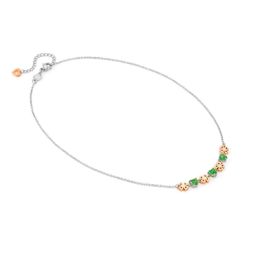 Nomination Collana Principessina pietre verdi e quadrifogli Novità
