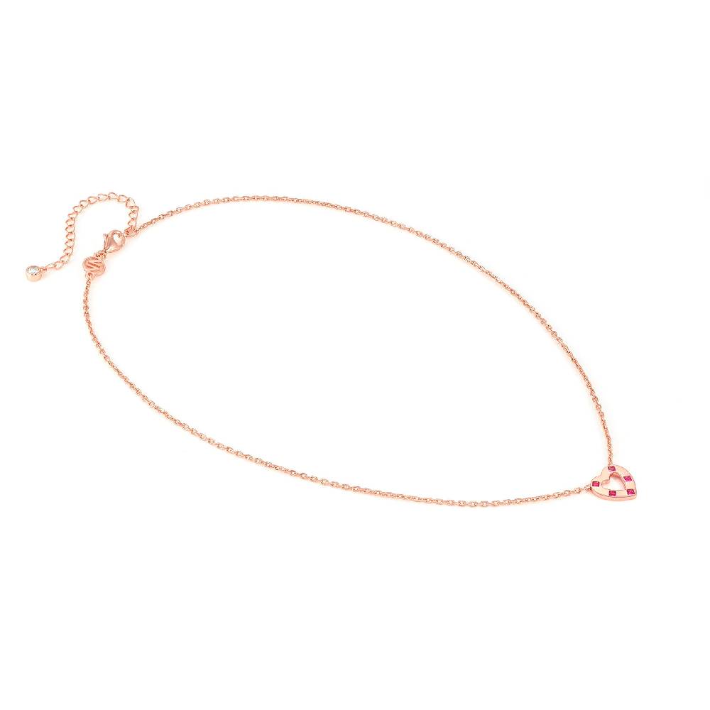 Nomination Collana Carismatica Cuore e CubIc Zirconia fucsia In Vendita