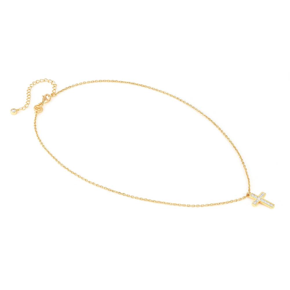 Nomination Collana Carismatica Croce in Oro giallo e CubIc Zirconia bianchi Offerte