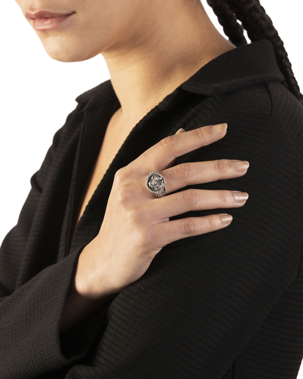 Nove25 ANELLO CHEVALIER CUPIDO IN ARGENTO Spedizione Gratuita