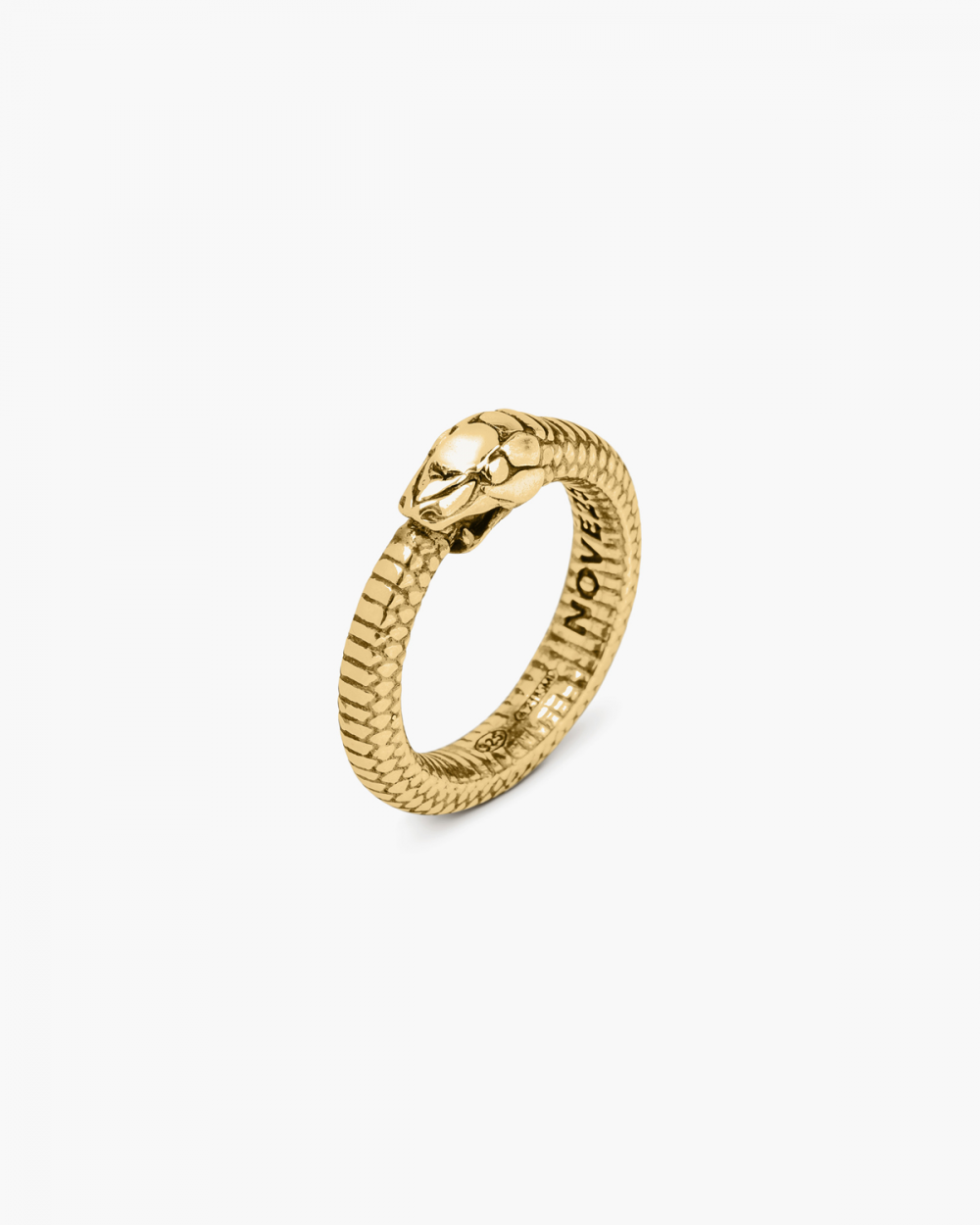 Nove25 ANELLO SERPENTE UROBORO PLACCATO ORO Affare Del Giorno
