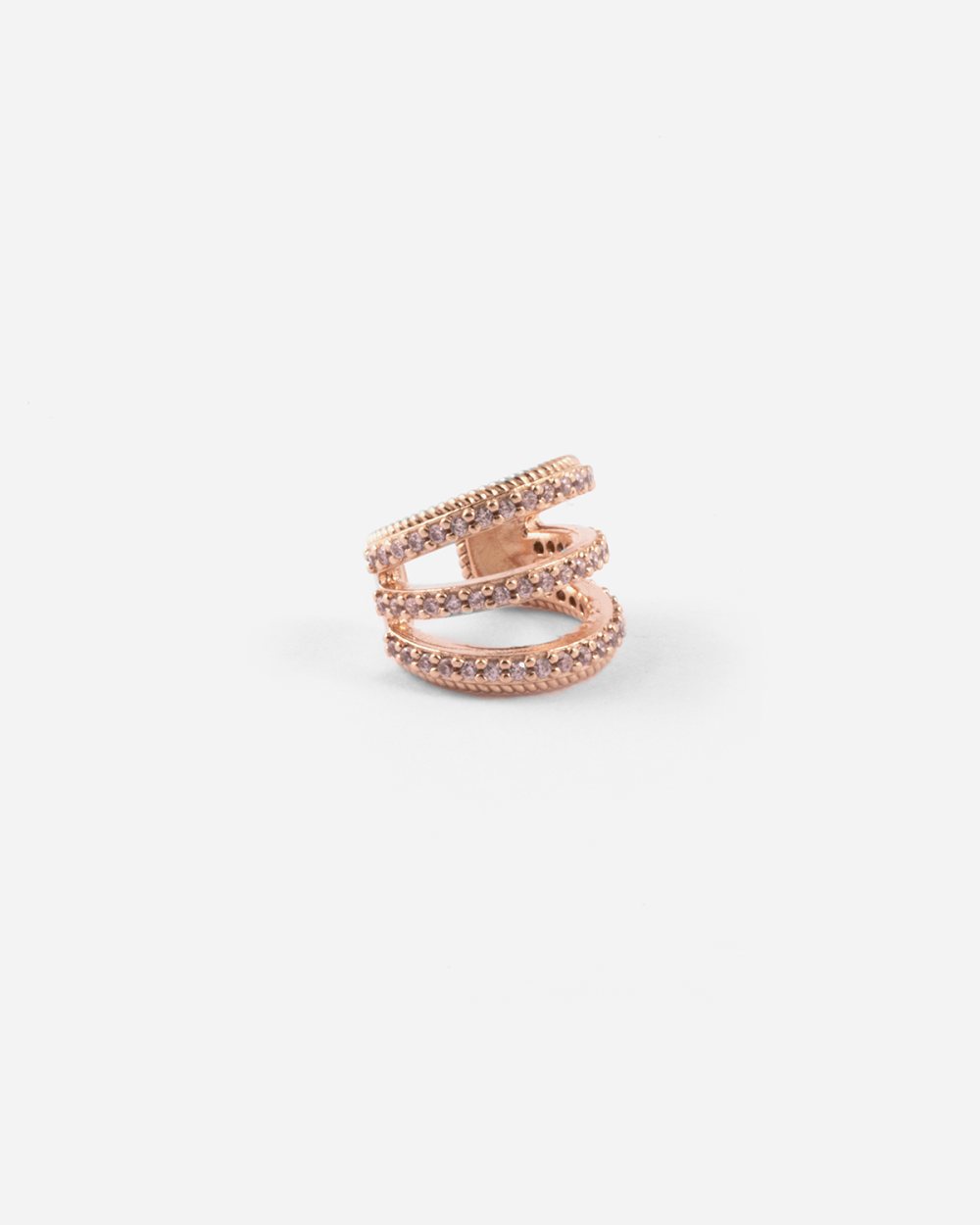 Nove25 EAR CUFF TRIPLE ROSE TIE PLACCATO ORO ROSA Sconto