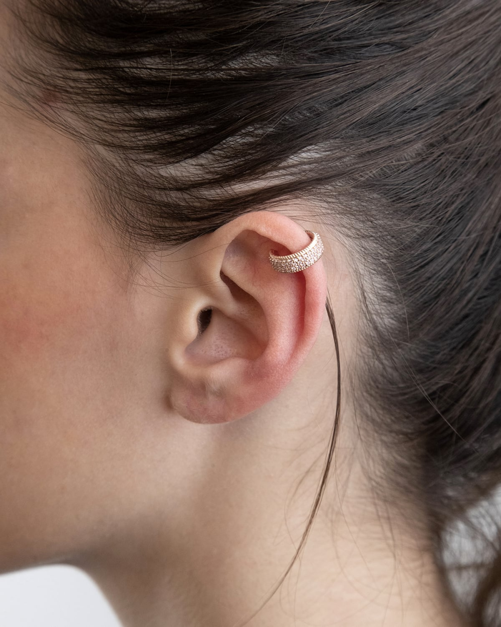 Nove25 EAR CUFF BRIGHT ROSE WRAP PLACCATO ORO ROSA Vendita Calda