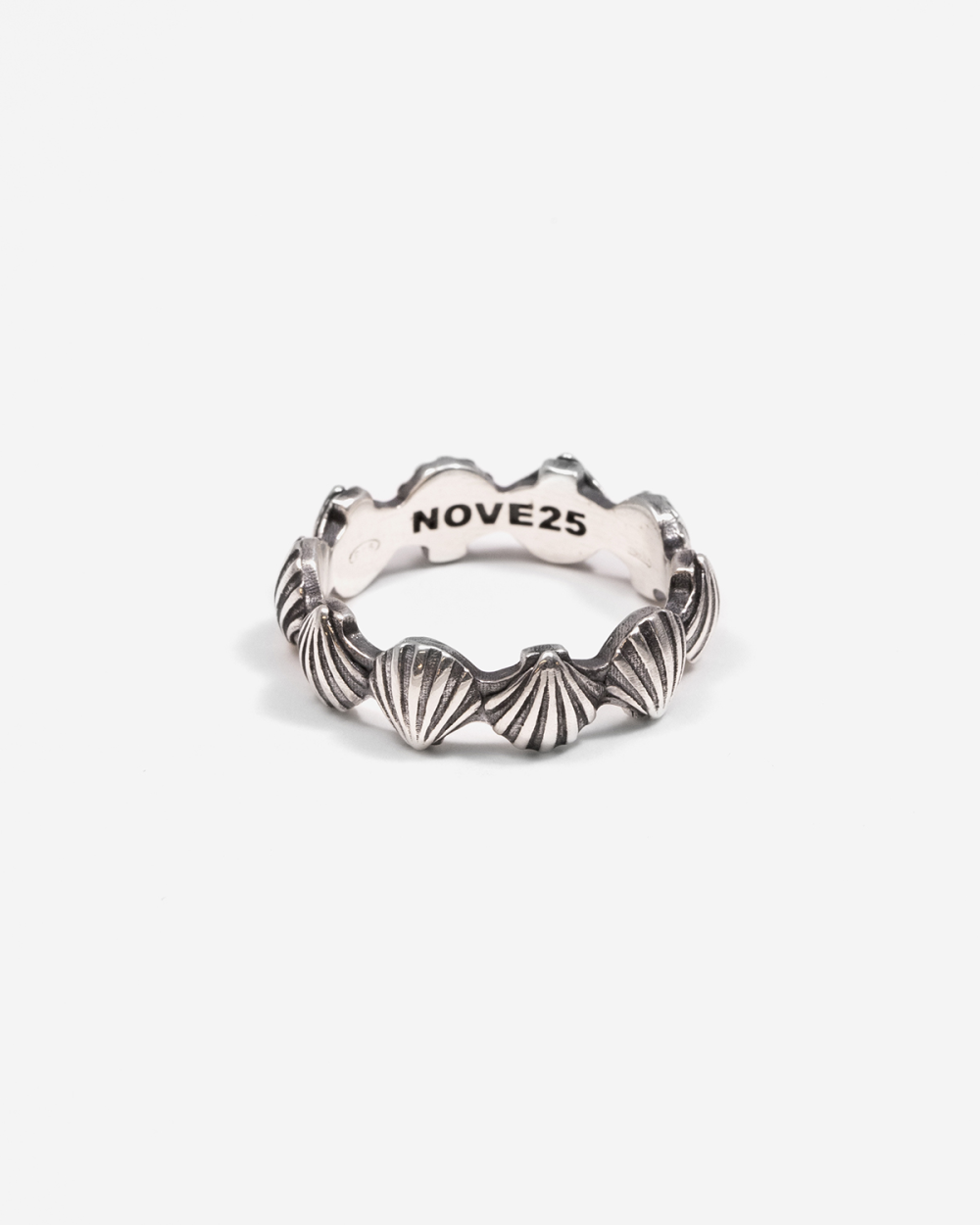Nove25 ANELLO FEDE VENUS CON CONCHIGLIE IN ARGENTO Spedizione Gratuita
