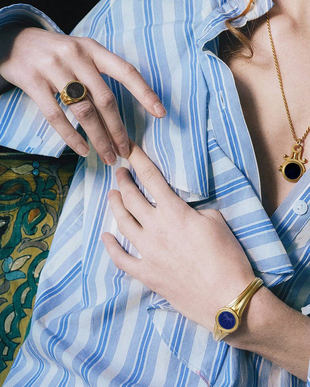 Nove25 BRACCIALE CHEVALIER VIRIBUS ET ANIMO LAPIS ORO GIALLO Prezzo Ridotto