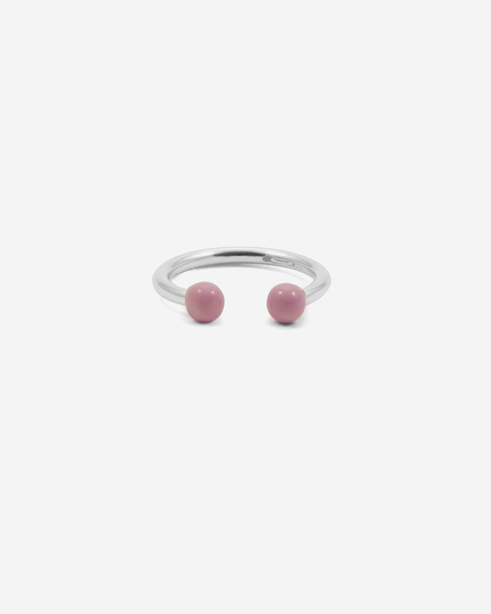 Nove25 ANELLO PIERCING SFERE GRANDE ROSA Nuovo