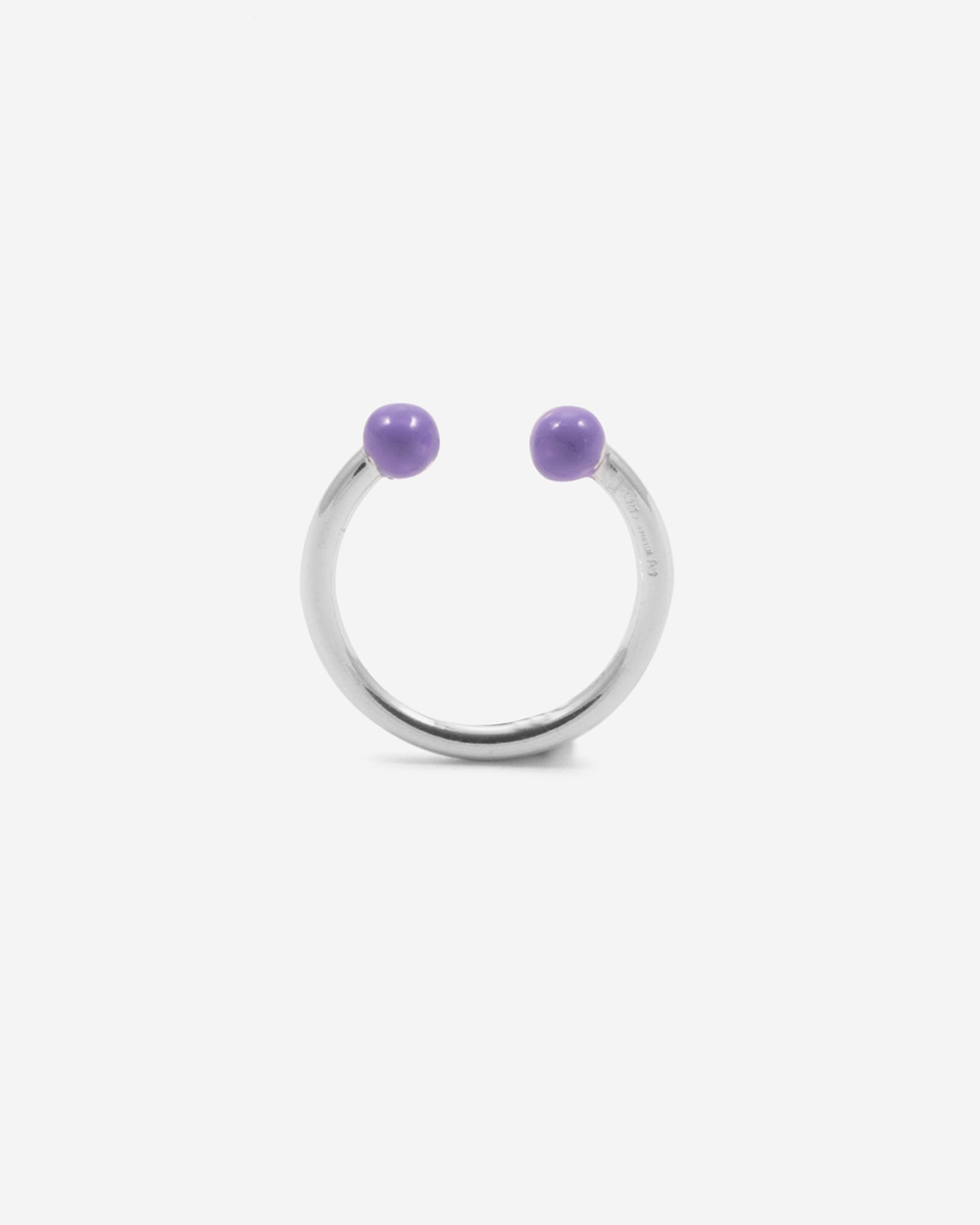Nove25 ANELLO PIERCING SFERE GRANDE LILLA Vendita