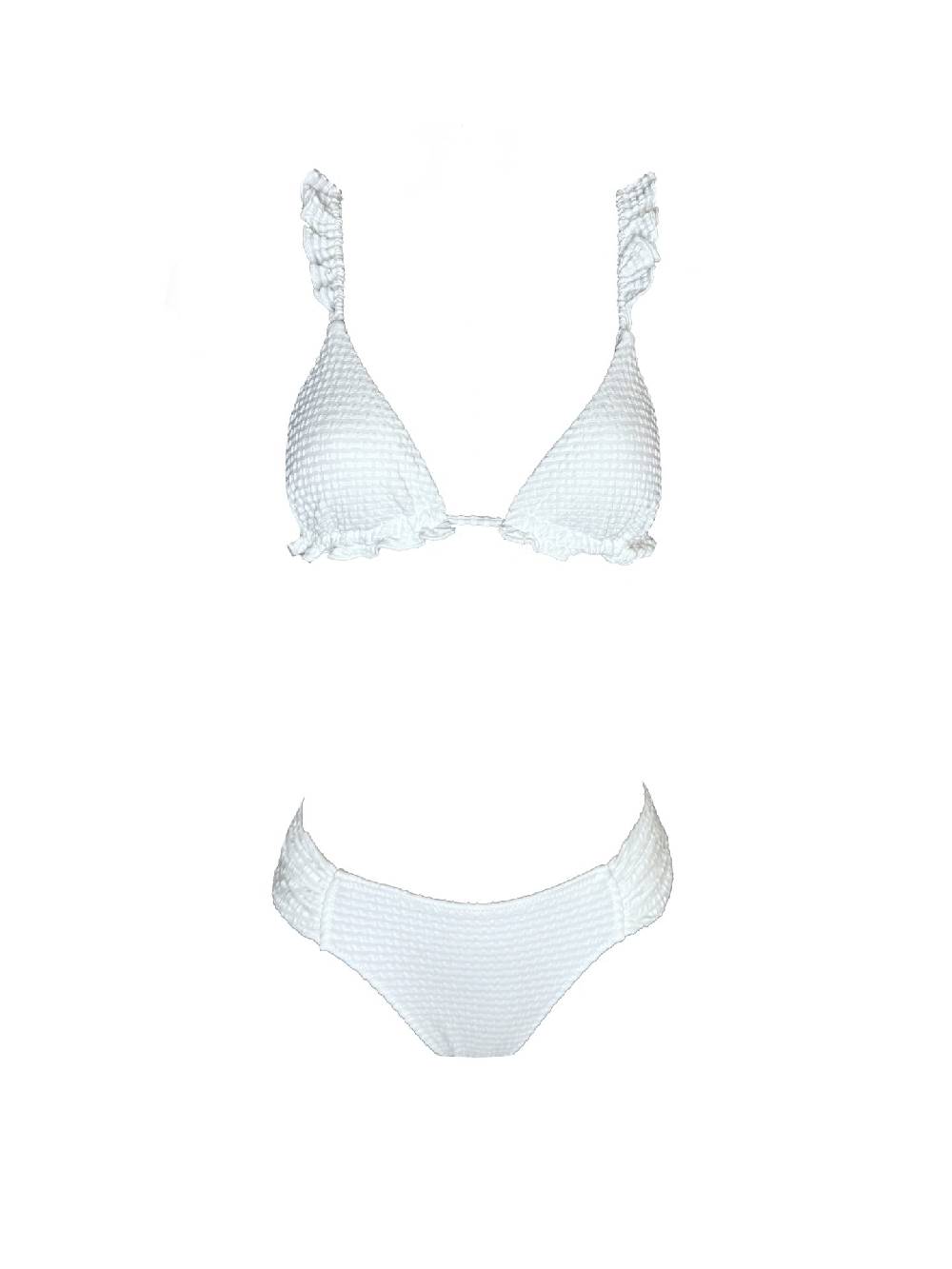 Olivia Gold Reggiseno triangolo con volant + Slip drappeggiato Outlet