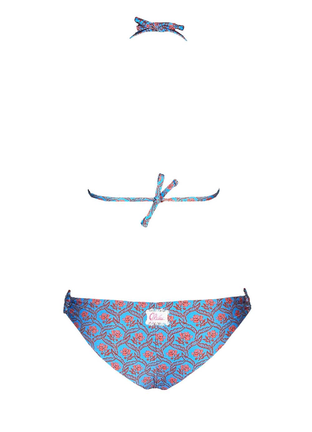 Olivia Gold Reggiseno triangolo + Slip con accessori Nuova