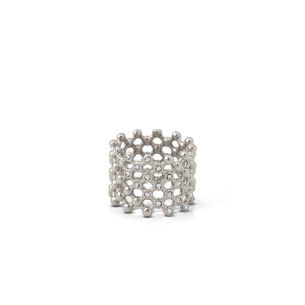 Opsobjects CLAIRE anello color argento fascia con strass Shopping Online