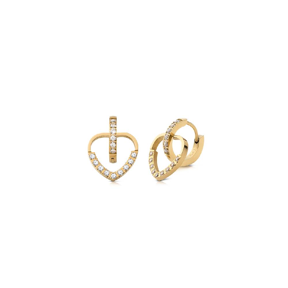 Opsobjects DREAMS orecchini cuore con strass Prezzo Ridotto