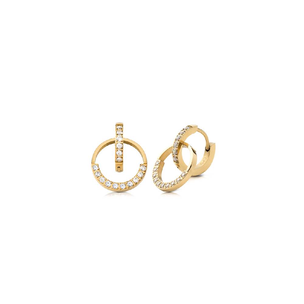 Opsobjects DREAMS orecchini cerchi con strass Sottocosto