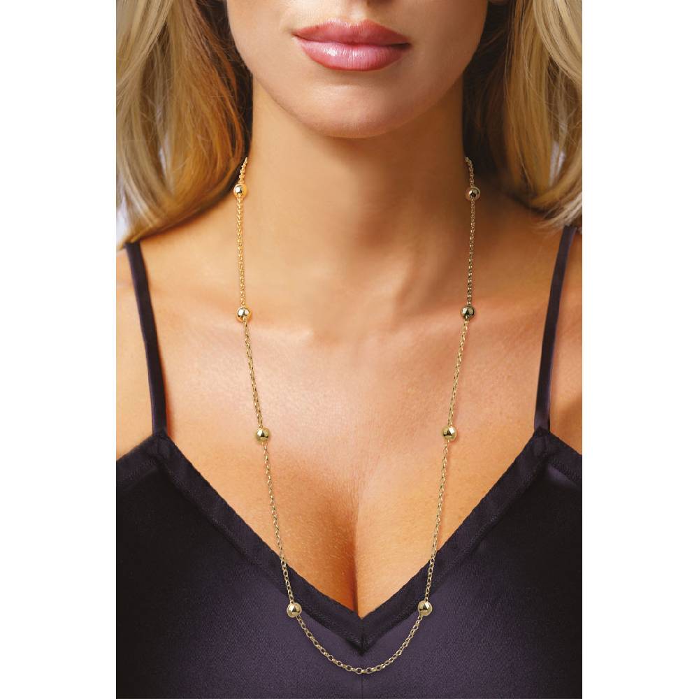 Opsobjects MARGARET collana lunga oro giallo con sfere Promozione Limitata