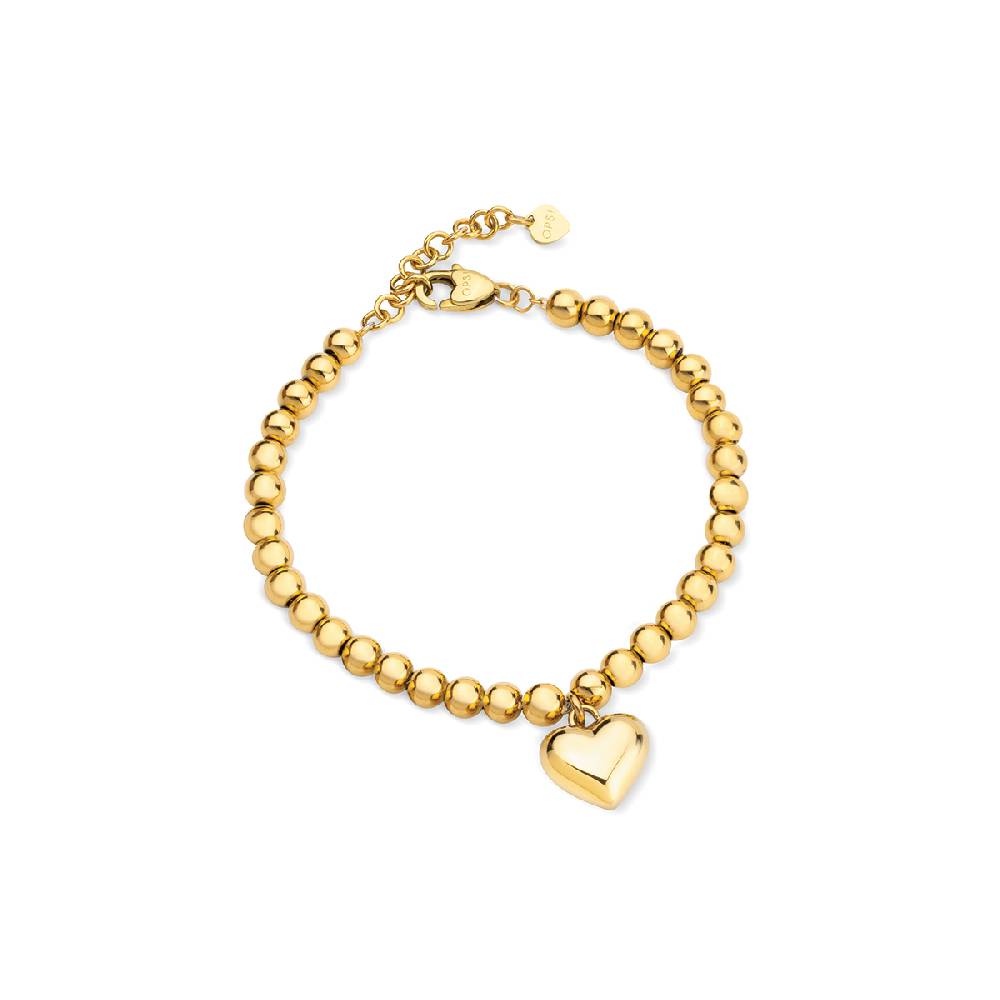 Opsobjects CHUNKY LOVE bracciale con sfere e cuore pendente Vendita Calda