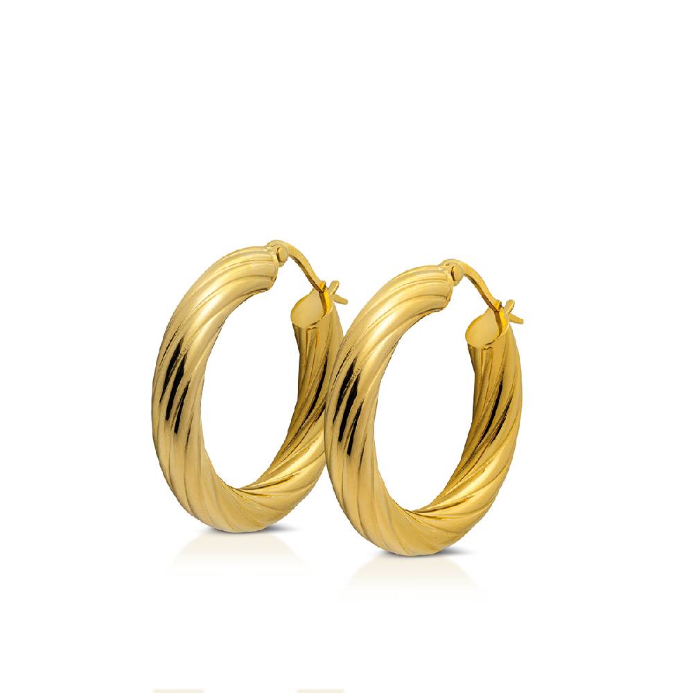 Opsobjects FANCY Orecchini a cerchio striato Qualità Garantita