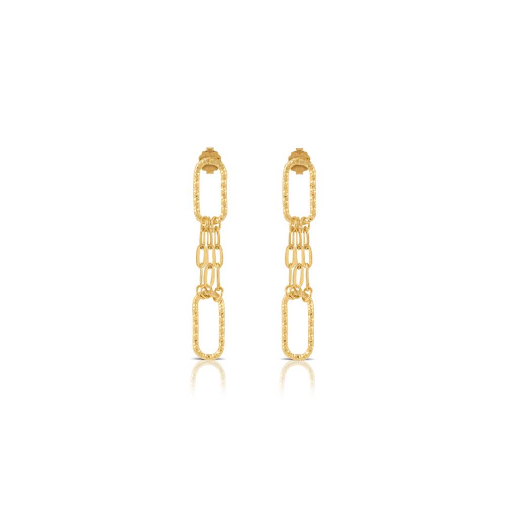 Opsobjects GRACE orecchini con catene e maglie ovali diamantate Soddisfazione Garantita