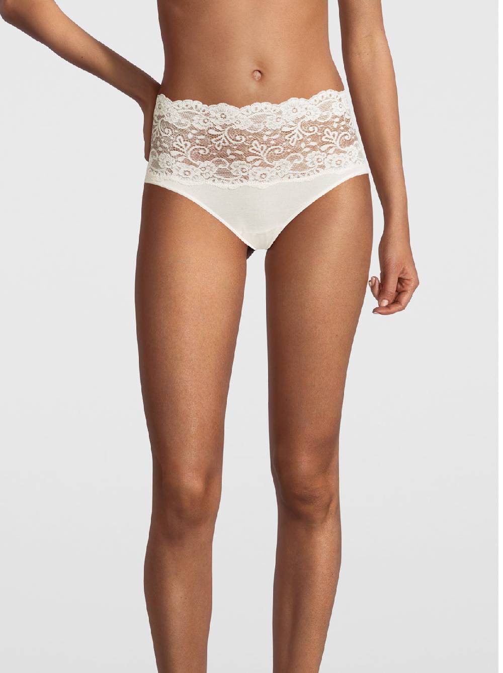 Oscalito Slip a vita alta in Cotone con Pizzo Leavers 4153 Spedizione Gratuita