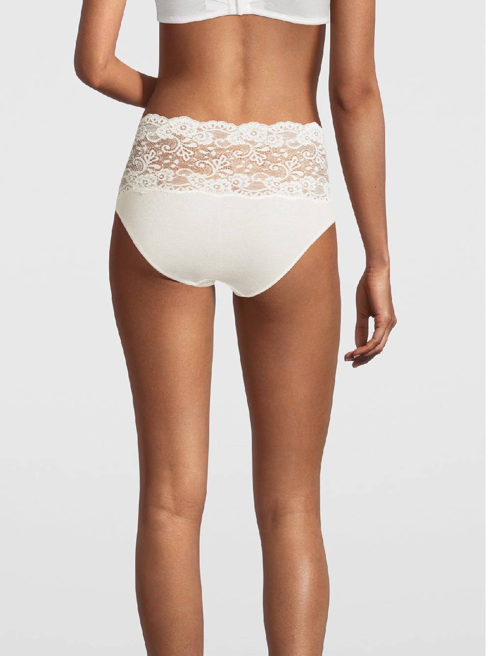 Oscalito Slip a vita alta in Cotone con Pizzo Leavers 4153 Spedizione Gratuita