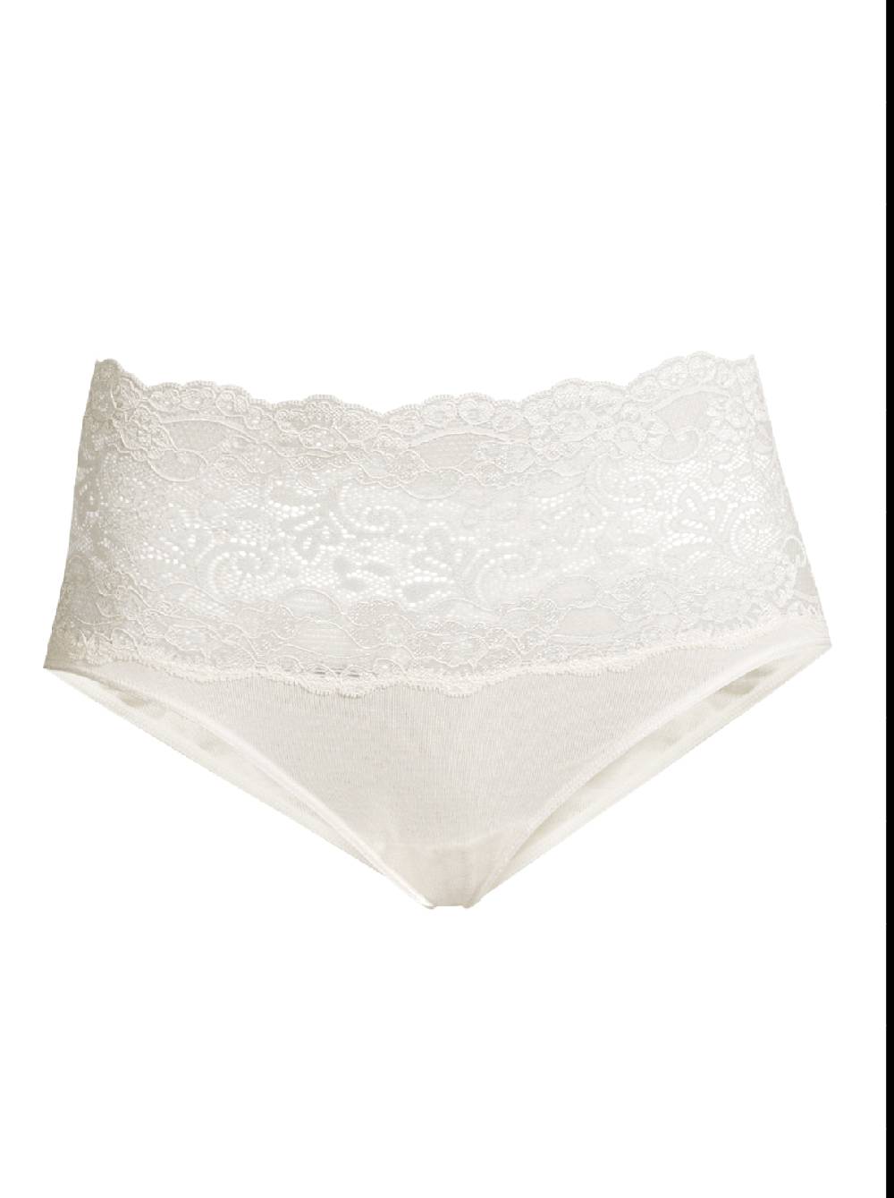 Oscalito Slip a vita alta in Cotone con Pizzo Leavers 4153 Spedizione Gratuita