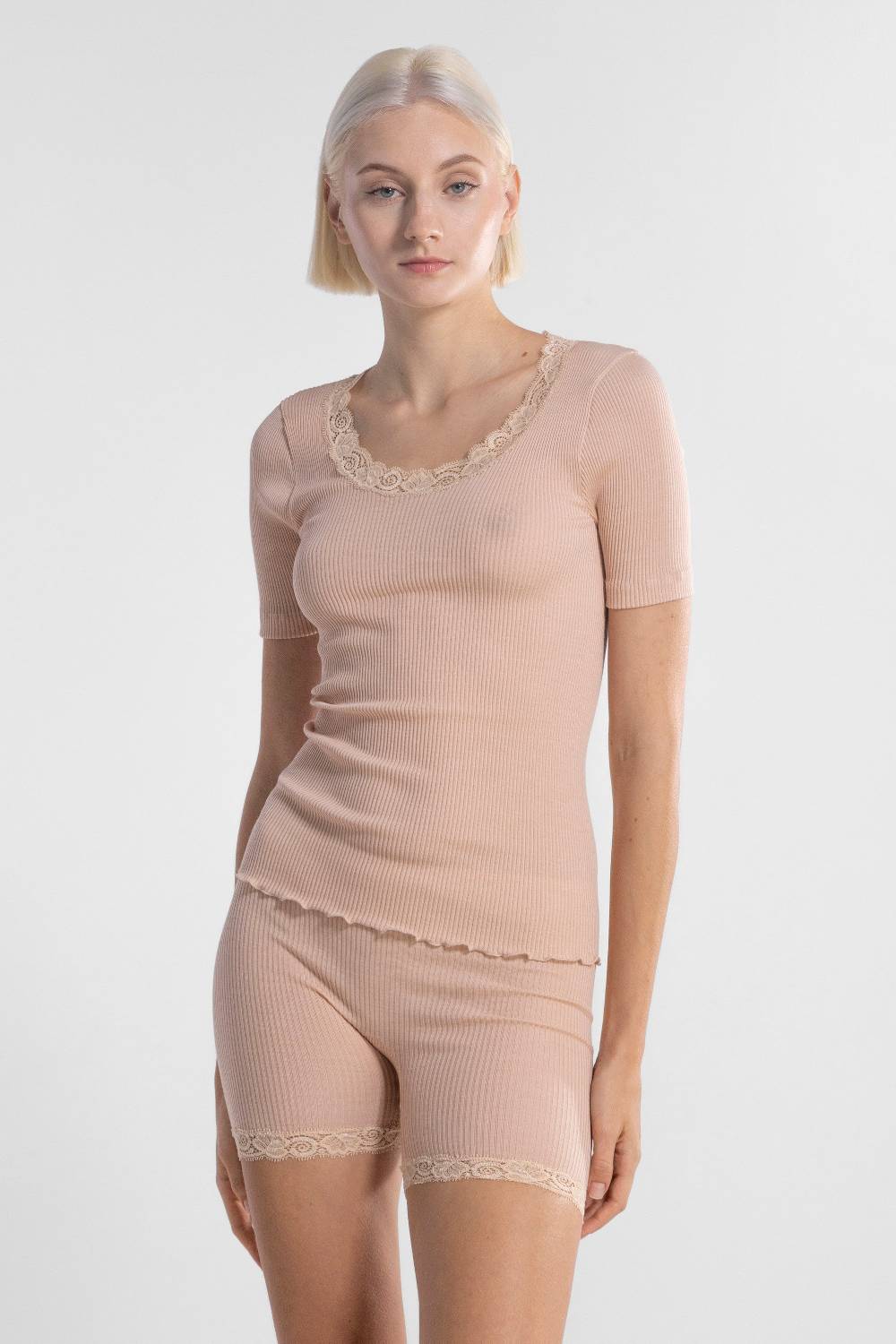 Oscalito T-Shirt Girocollo in Lana e Seta 3414 Italy