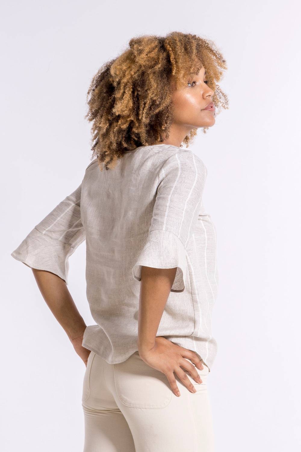 Oscalito Maglia manica lunga Donna 100% LINO 5785 Soddisfazione Garantita