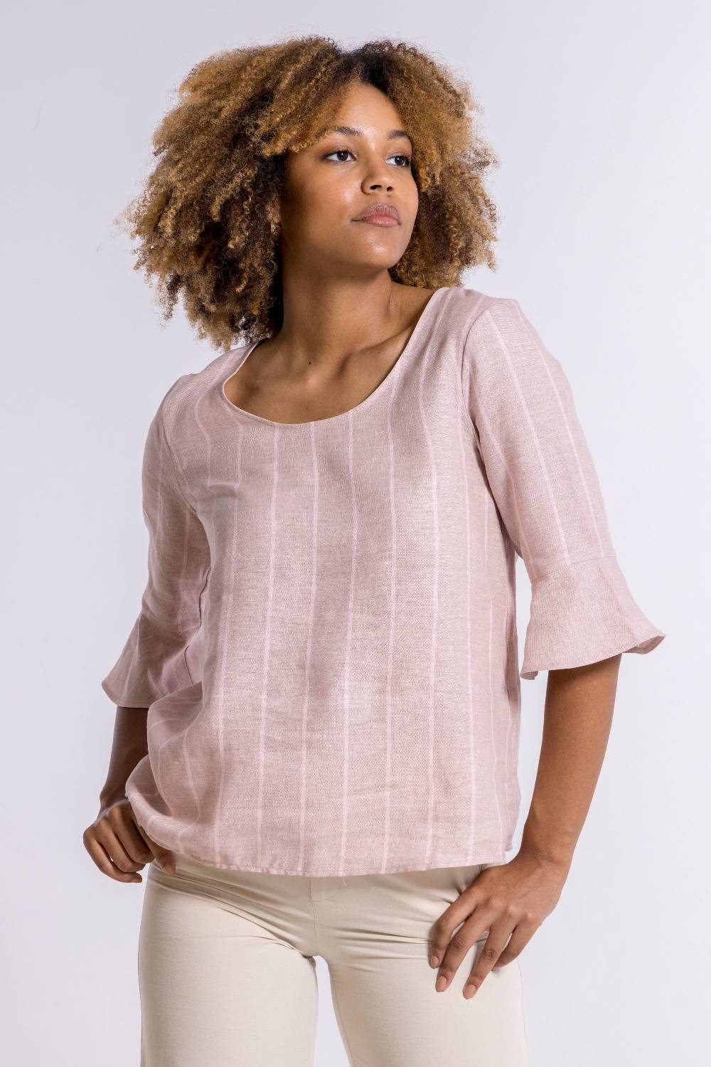 Oscalito Maglia manica lunga Donna 100% LINO 5785 Soddisfazione Garantita