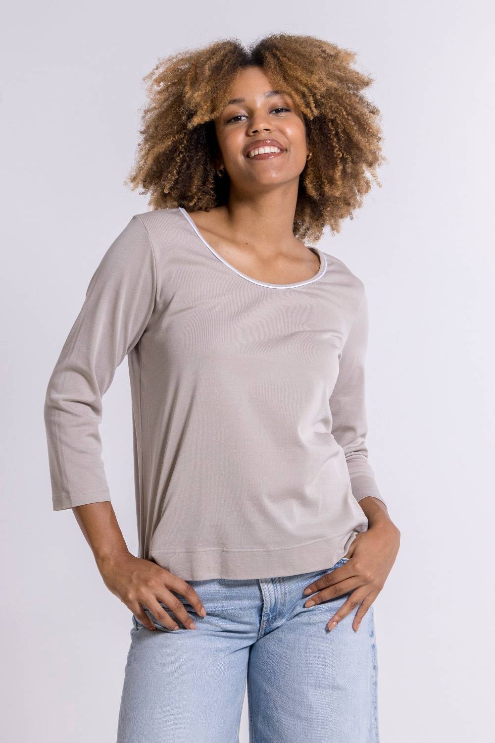 Oscalito Maniche 3/4 Donna 100% Cotone 3142C Negozi Online