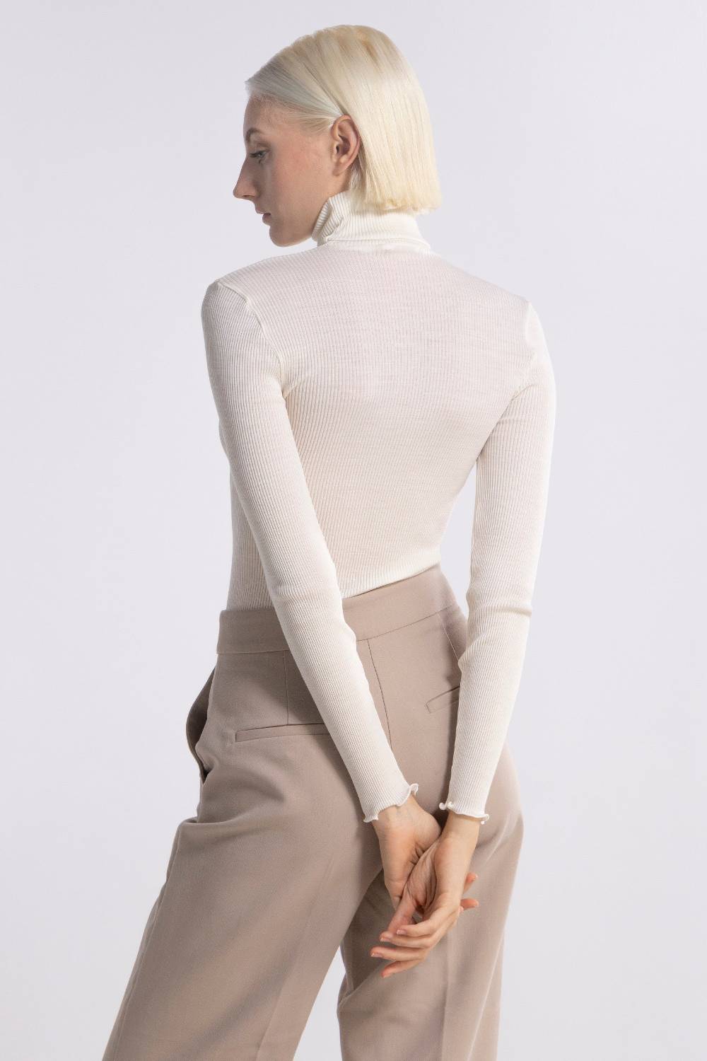 Oscalito Dolcevita Lupetto Tubolare Maniche Lunghe Lana e Seta 3429 Sconto