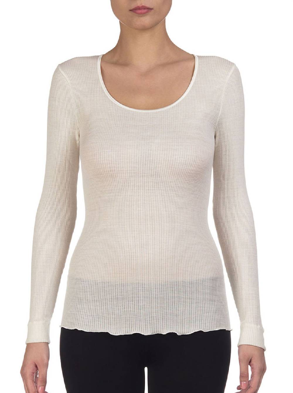 Oscalito Maglia Girocollo Maniche Lunghe in Lana e Seta 3426 Online