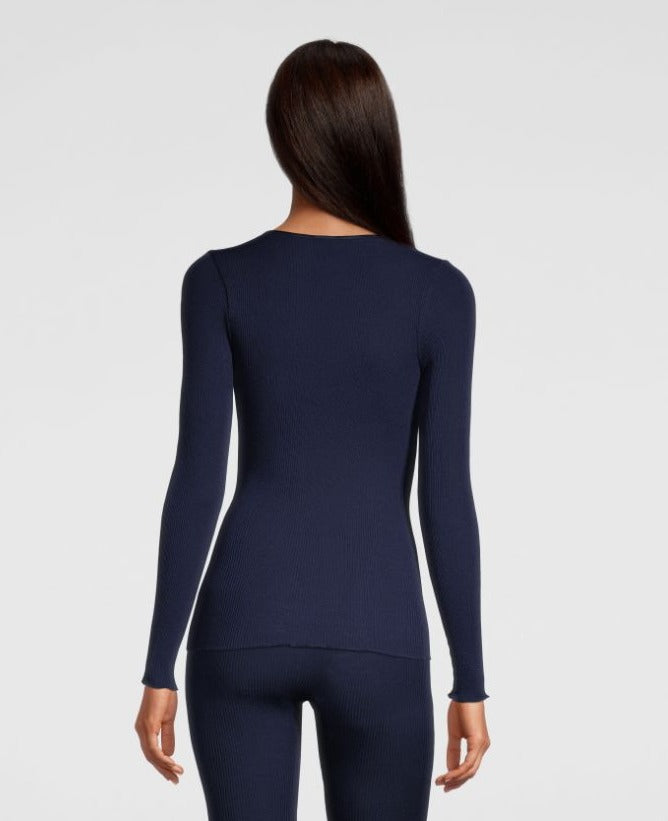 Oscalito Maglia a maniche lunghe con scollo a V in raso di lana e seta 4248 Saldi