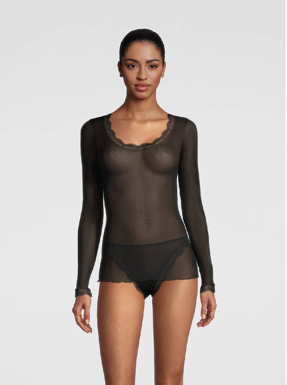 Oscalito Maglia a maniche lunghe Dentelle de Calais® in Seta 9476 Hotsell