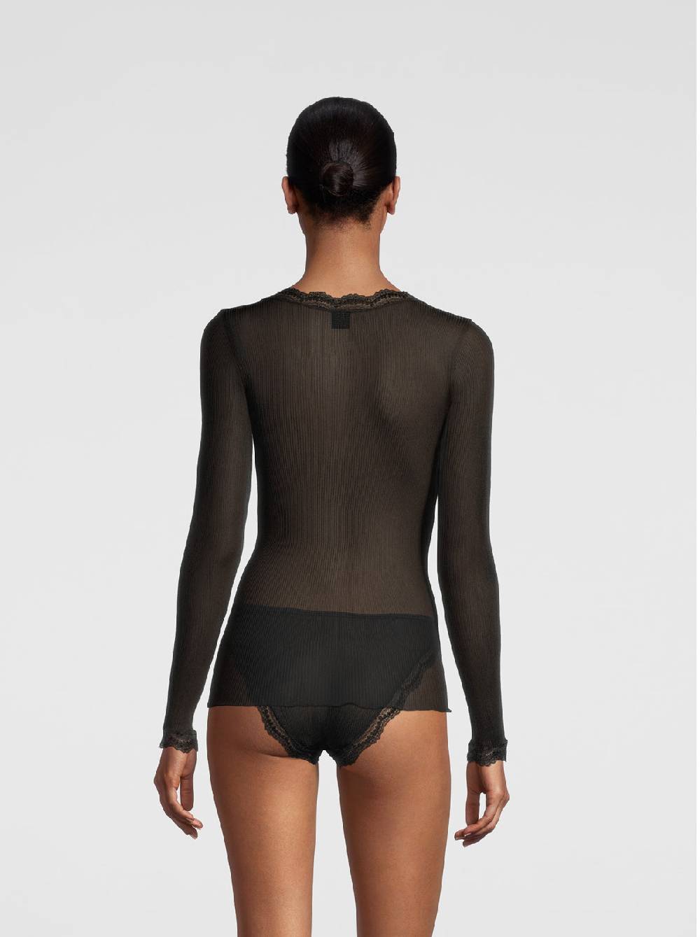 Oscalito Maglia a maniche lunghe Dentelle de Calais® in Seta 9476 Hotsell