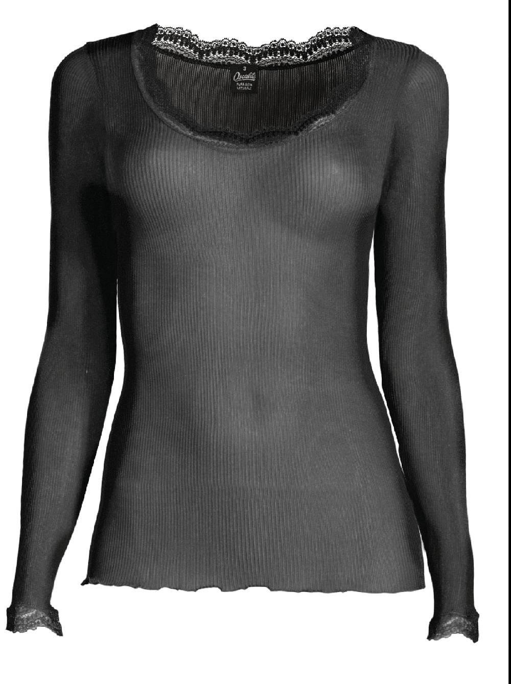 Oscalito Maglia a maniche lunghe Dentelle de Calais® in Seta 9476 Hotsell