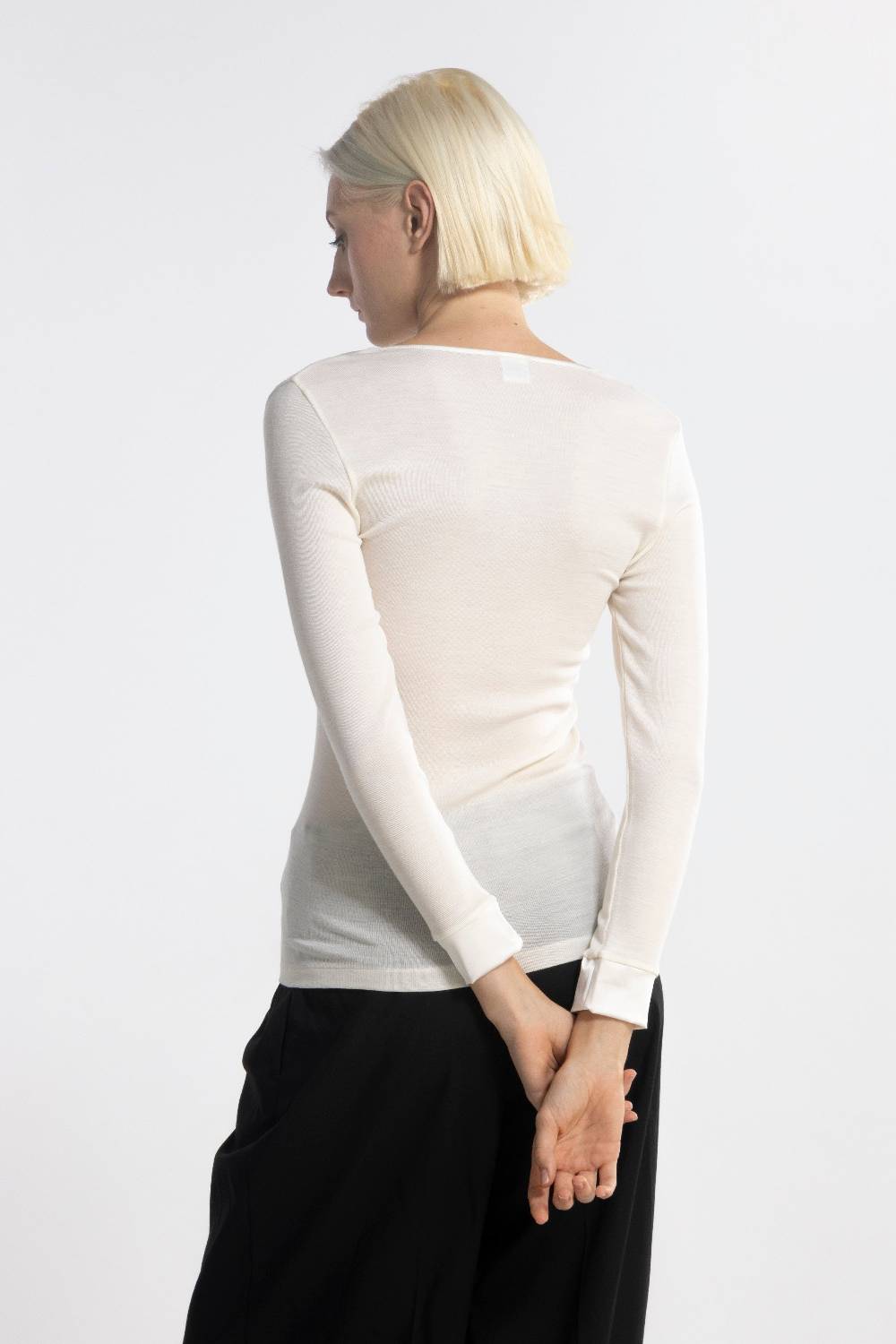 Oscalito Camicia Donna Lana e Seta maniche lunghe 4258 Vendite Flash