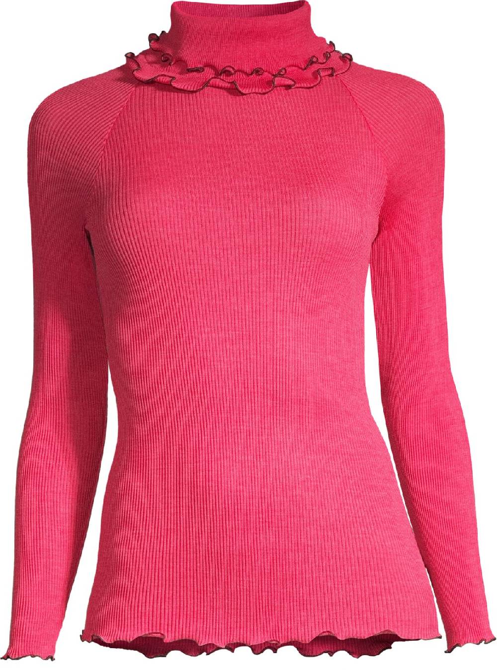 Oscalito Top lupetto in lana e seta con cuciture overlock a contrasto Circus 6695 In Saldo