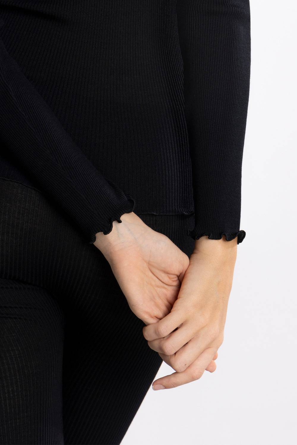 Oscalito Elegante camicia a maniche lunghe con bordi in raso 5304 Moda