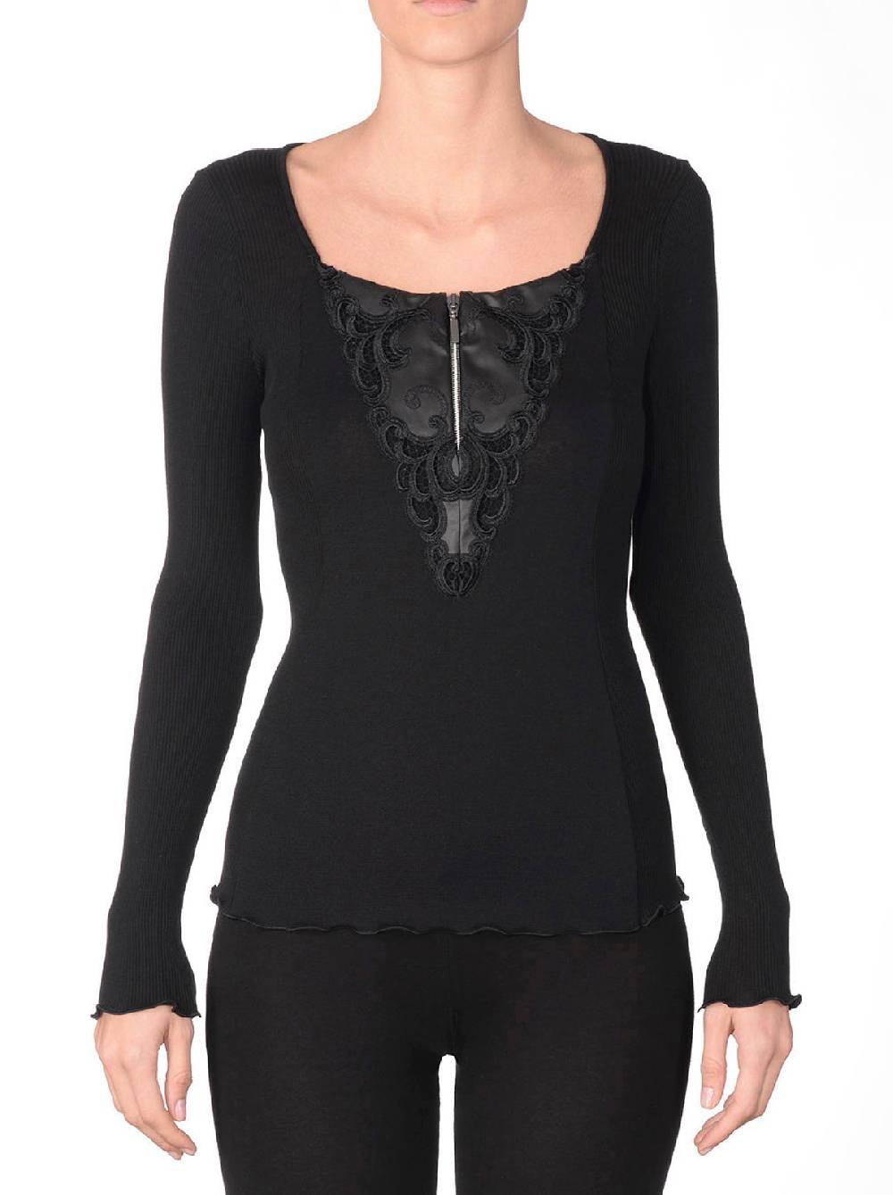 Oscalito Camicia a maniche lunghe in lana e seta 8292 Italy