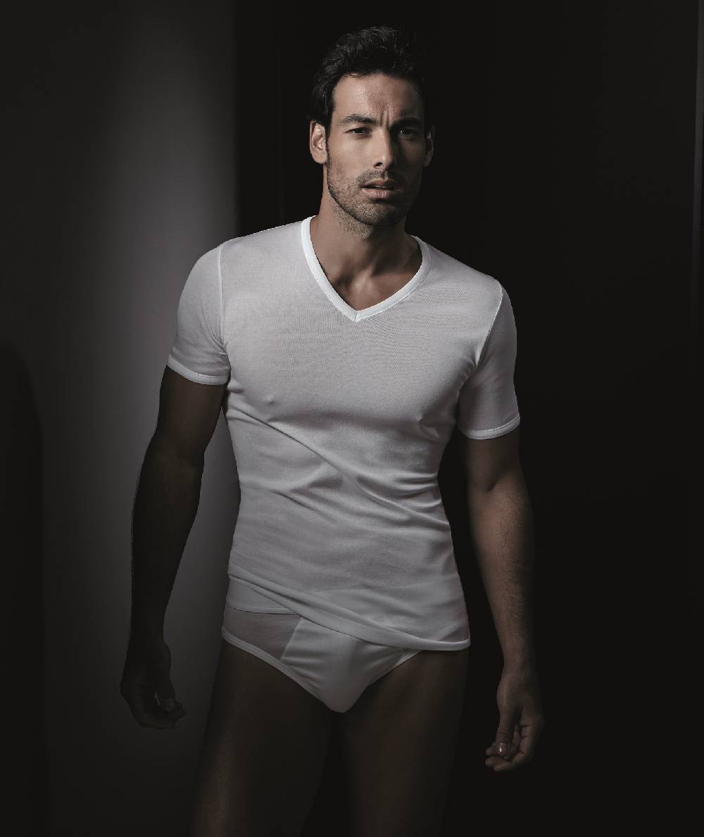 Oscalito T-shirt in cotone con scollo a V 742 Consegna Veloce