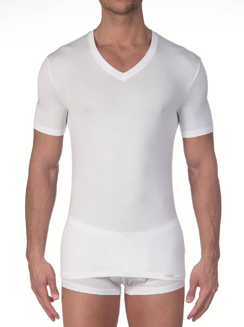 Oscalito T-shirt con scollo a V in micromodal 1576 Saldi