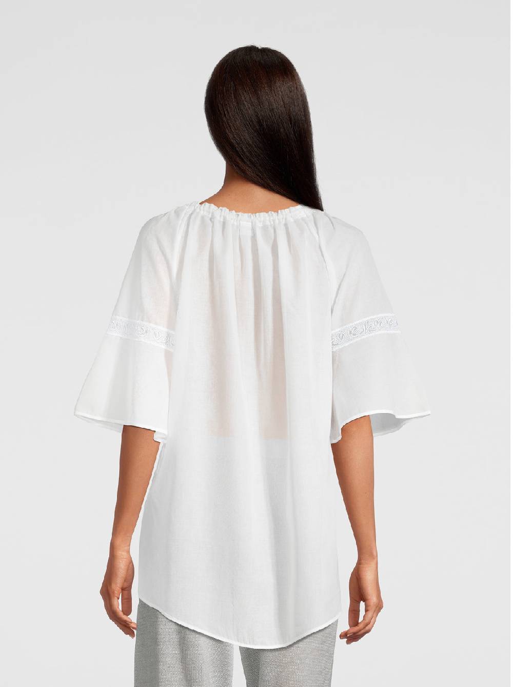 Oscalito Mini abito maniche lunghe in Voile Cotone 6566 Vendita Calda