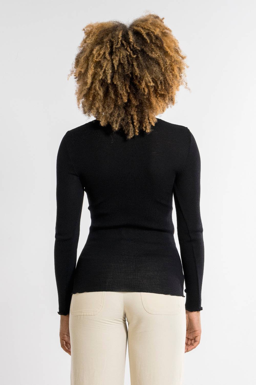 Oscalito Maglia a maniche lunghe donna lana e seta 6839 Nuova