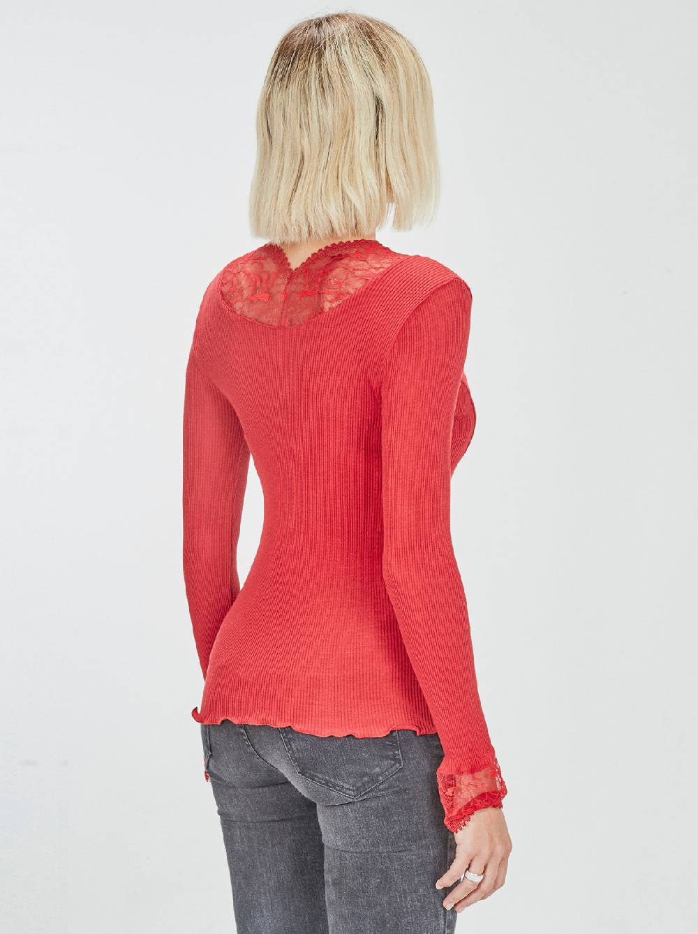 Oscalito Maglia maniche lunghe scollo a V con dettagli leavers 5862 In Linea