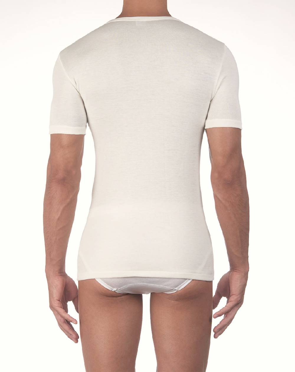 Oscalito T-shirt Cotone sulla pelle e Lana all'esterno 339 In Vendita